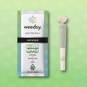 Green Apple 500MG THC Cannabis Flower Mini Pre-Roll by Weedsy